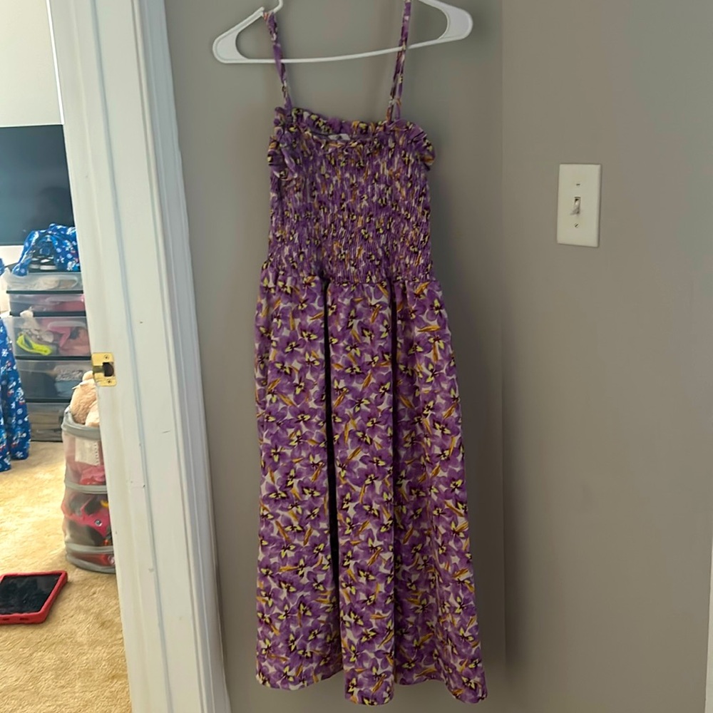 long purple spring dress